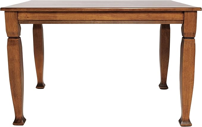 Taylor & Logan Lennox 47" Solid Wood Dining Table in a Walnut Matte Finish, Seating for 4, Stylish Turned Wooden Legs, Perfect for Hosting or Everyday Meals
