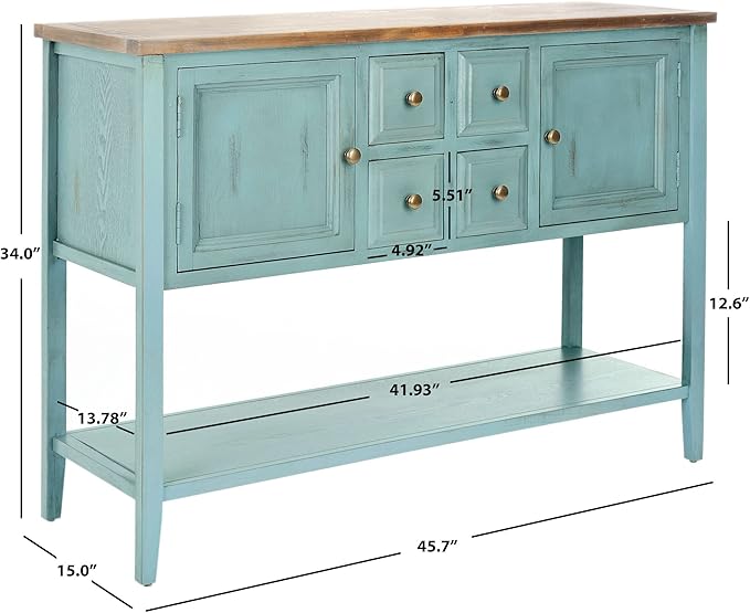 Safavieh American Homes Collection Charlotte Distressed Light Blue Sideboard