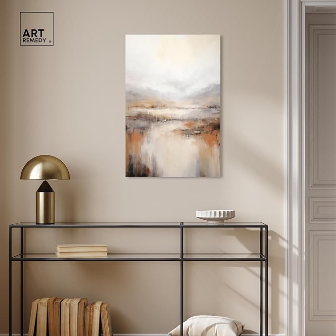 Art Remedy Natural Cascades Canvas Muted Abstract Wall Art, Gallery Wrapped, 20" x 30"