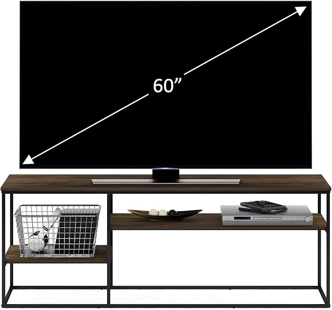 Furinno Moretti Modern Lifestyle TV Stand, Columbia Walnut