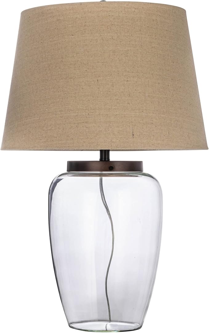 Creative Co-Op Glass Fillable Table Lamp with Shade