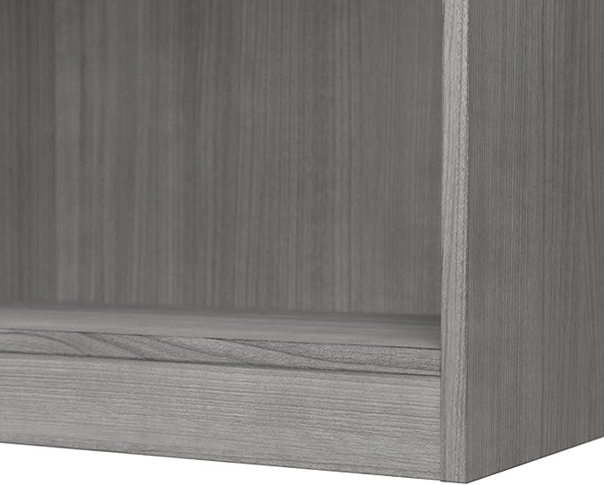 Bush Furniture Universal Tall 5 Shelf Bookcase in Platinum Gray - Set of 2, Matching Storage and Display Bookshelves for Home Office or Living Room Organization