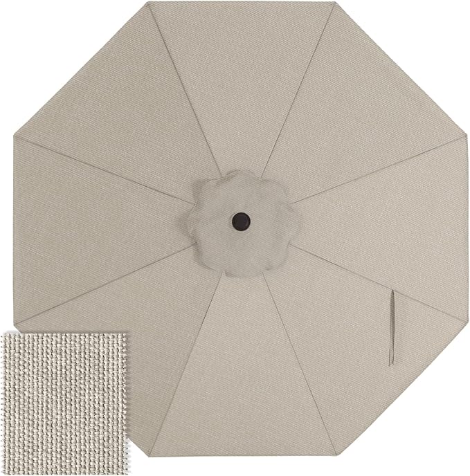ABCCANOPY OLEFIN® 5-Year Non Fading 9FT Patio Umbrella Replacement Canopy Only (Beige)