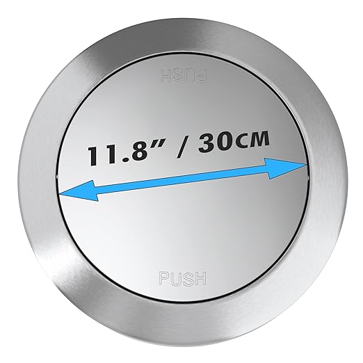 iTouchless, Restaurant, Office and Kitchen Titan 17 Gallon Swing Open Trash, Stainless Steel Self-Balance Flip Top Lid Commercial Grade 64 Liter Garbage Can is Perfect for Business, Softstep 17 Gal