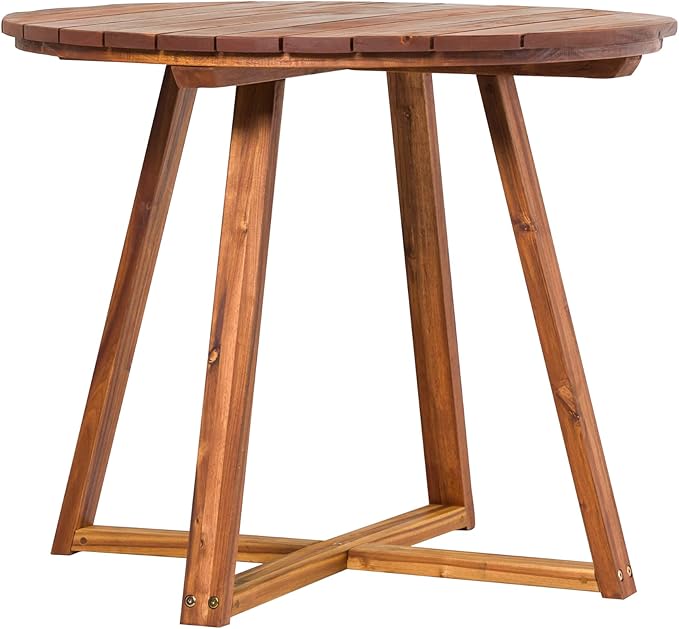 Walker Edison Vita Dining Table, Brown