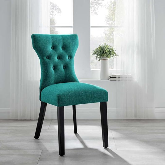 Modway Silhouette Chair, Teal 24.5 x 18 x 36