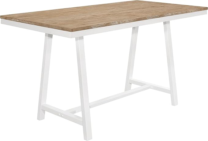 Coaster Home Furnishings Hollis Rectangular Counter Height Dining Table Brown and White