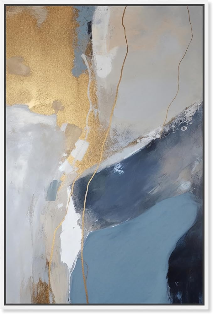 Art Remedy This Close Canvas Timeless Abstract Wall Art, White Frame, 16" x 24"