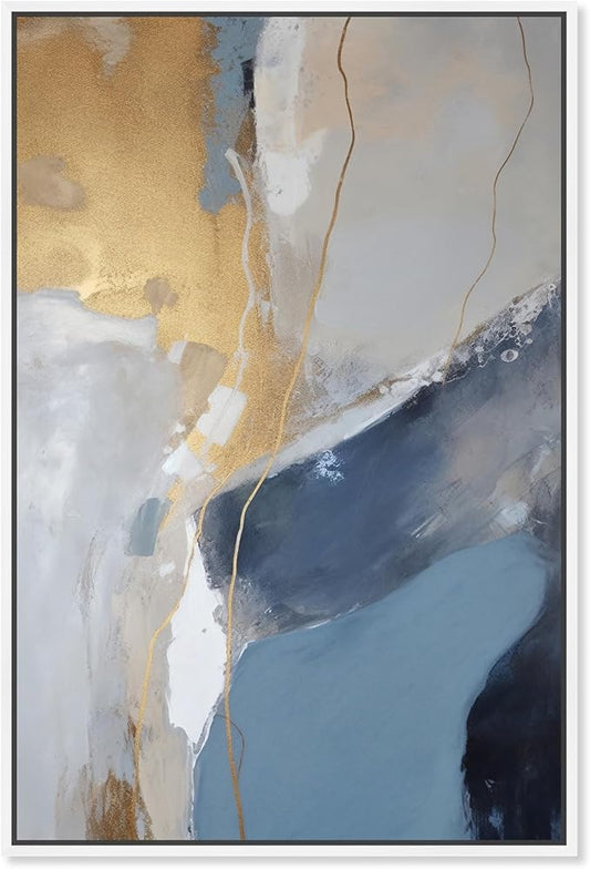 Art Remedy This Close Canvas Timeless Abstract Wall Art, White Frame, 36" x 54"