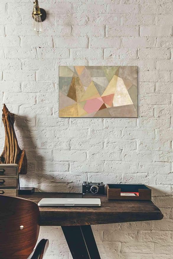 Epic Graffiti 'Geometric Abstract' by Silvia Vassileva, Canvas Wall Art, 18"x12"