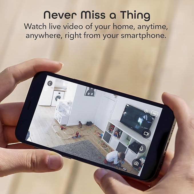 Geeni Look 1080p Indoor Security Camera – 1-Pack Full HD WiFi Indoor Camera with 2-Way Audio, Motion Detection, & Night Vision – Support for Alexa & Google Assistant