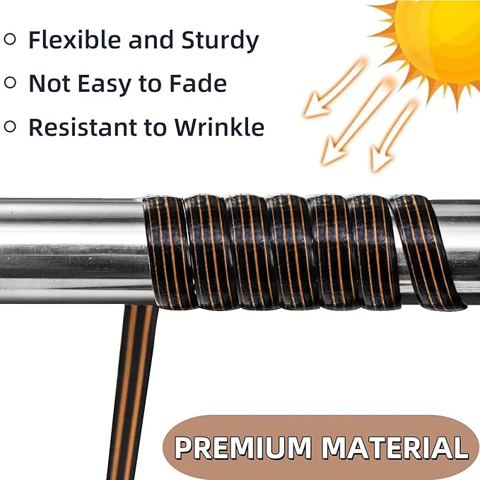 459Ft Wicker Repair Kit, Rattan Patio Chair Sofas Furniture Repair Supplies, Gradiant Coffe Brown Exlong Weaving Webbing Replacement Part for Outdoor Lawn Furniture