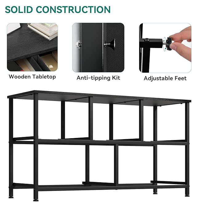 YITAHOME Dresser for Room with 5 Drawers - Fabric Storage Tower, Long Fabric Dresser, Organizer Unit for Closet, Hallway
