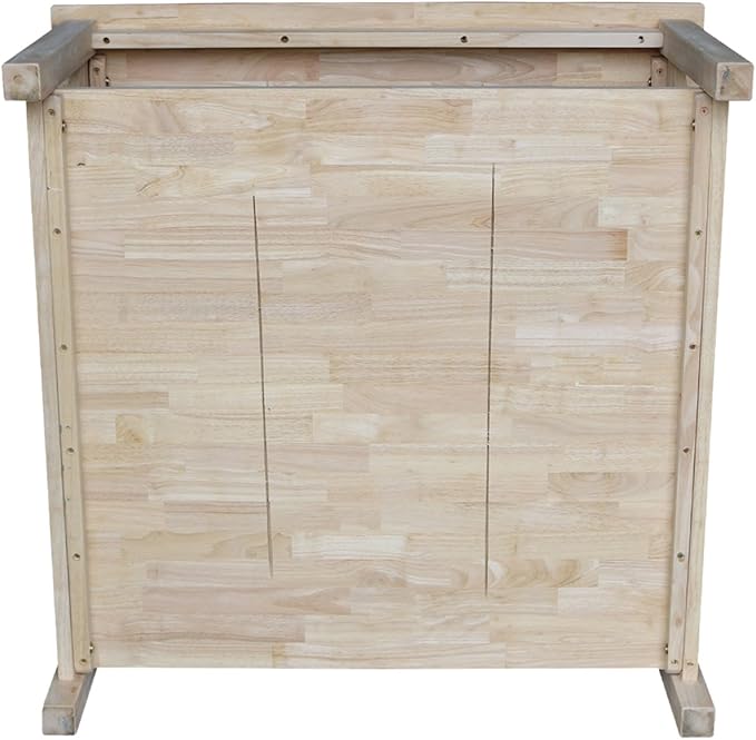 Solid Wood Hampton Square Coffee Table, Unfinished