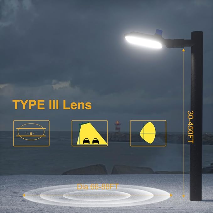 240W LED Parking Lot Area Lights 36000Lm(150LM/W) 5000K Adjustable Slip Fit Mount Parking Lot Light Smart Photocell IP65 Waterproof LED Pole Light(6KV SPD)-ETL Listed 7Yrs Warranty-2Pack
