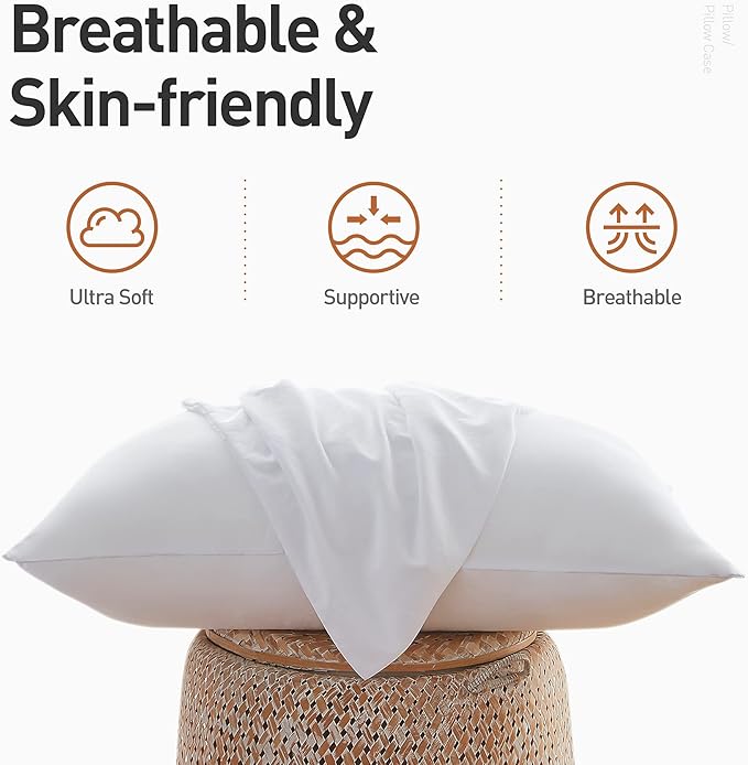Acanva Bed Pillows for Sleeping 2 Pack with Luxury Hotel Quality, Super Plush 3D Fiber Filling, Top-end Microfiber Cover for Side Stomach Back Sleepers