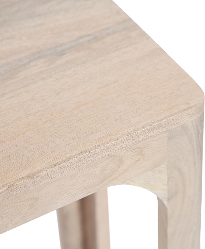 Kate and Laurel Dahl Modern Slatted Wooden Slim Side Table; 16 x 8 x 24; Whitewash; Transitional Wood Narrow End Table for Use as Living Room Plant Stand or Small Bedroom Nightstand