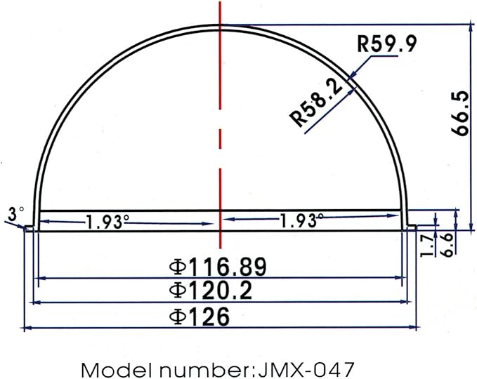 JMX Acrylic/PC CCTV Replacement Clear Camera Dome Cover Security Camera Housing Pet Dog Fence Window Skylight Window (4.7 Inches, Transparent)