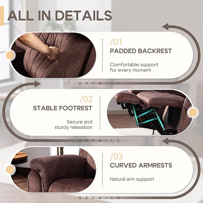 Zero Gravity Power Reclining Loveseat Sofa with Adjustable Headrests, Power Loveseat Recliner with Console, Electric 2-Seater Recliner Couch with Charging Port for Living Room (Velvet, Brown)