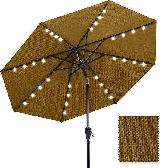ABCCANOPY OLEFIN® 5-Year No Fading Patio Umbrella with Solar Lights (Land)