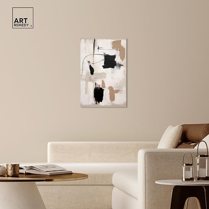 Art Remedy Strings in Abstraction Canvas Muted Abstract Wall Art, Gallery Wrapped, 24" x 36"