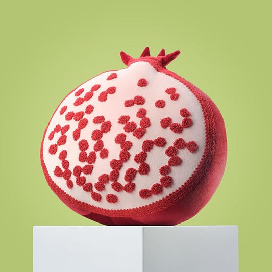 Phantoscope Happy Easter Pomegranate Shaped Pillow Red 15 x 14 Inches