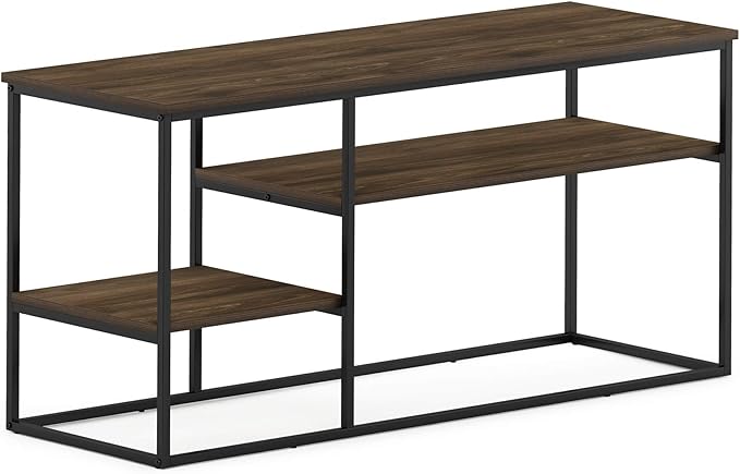 FURINNO Moretti Modern Lifestyle TV Stand, Columbia Walnut