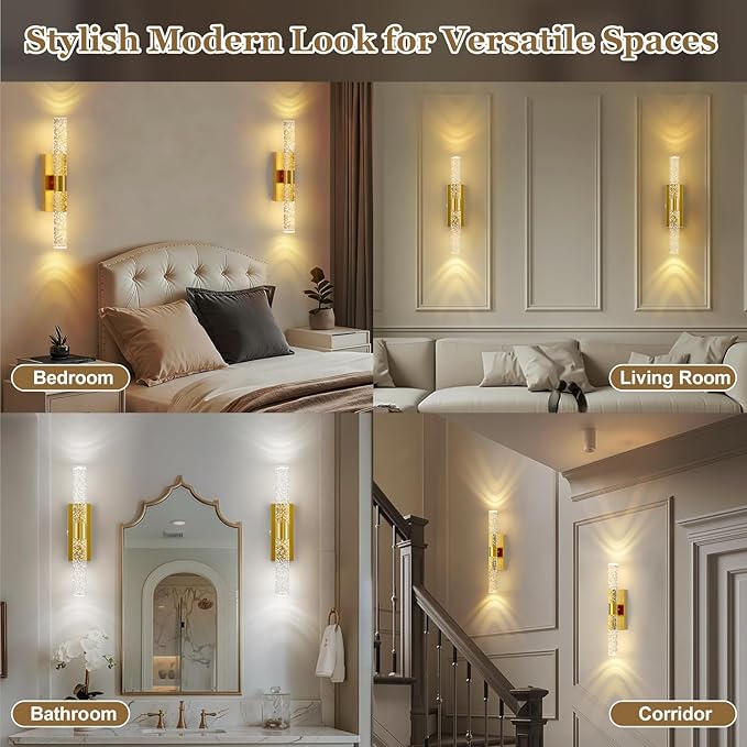 20000mAh Battery Operated Wall Sconces: 17 Inch Rechargeable Wall Lights Set of 2 with Arylic Shade - 3000K-6000K Dimmable Wireless LED Wall Lamp with Remote for Bedroom Bathroom Hallway Living Room