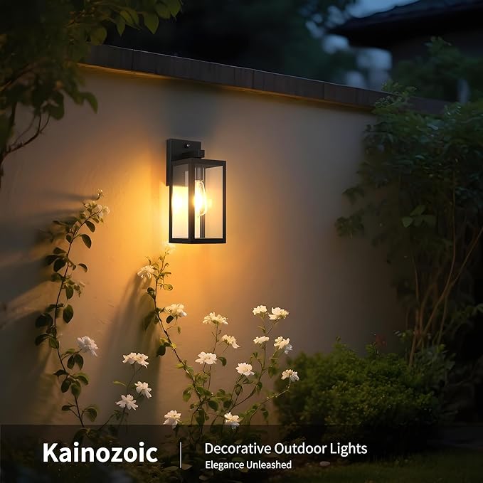 Dawn to Dusk Outdoor Sensor Light Fixture Waterproof Porch Lights Anti-Rust Exterior Wall Lighting Outdoor Wall Lantern for Patio Front Door Garage House