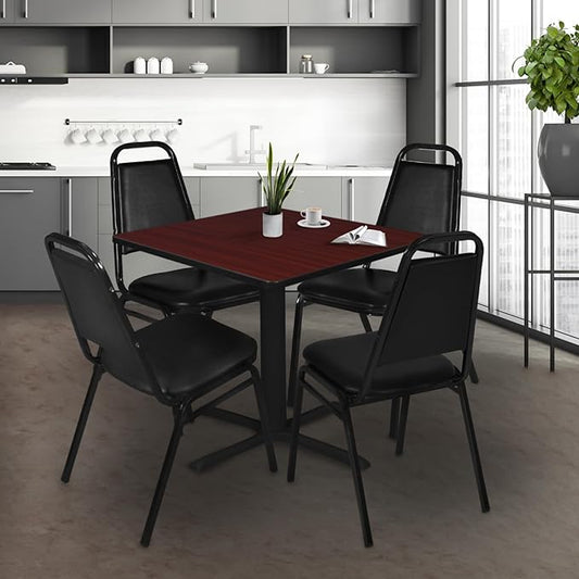 Cain 48" Square Breakroom Table- Mahogany