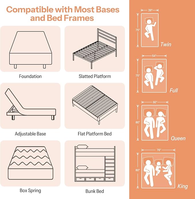 Life Balance Queen Size Mattress 10 Inch, Cooling Gel Memory Foam Mattress for Back Pain, Motion Isolation, Pressure Relief, Fiberglass Free, CertiPUR-US Certified, Medium Firm Mattress in a Box