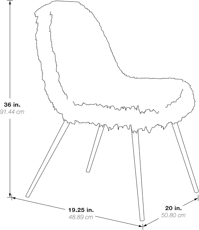 OSP Home Furnishings Julia Chic Accent Chair, White Faux Fur and Gold Legs