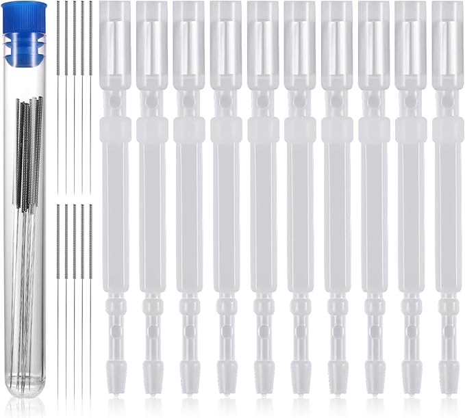 10pcs Bl Touch Probe Pin Replacement, Smart Automatic Bed Leveling Sensor Probe Tips Replacement with 10pcs 3D Printer Nozzle Cleaning Needles Suitable for Bltouch, CR Touch