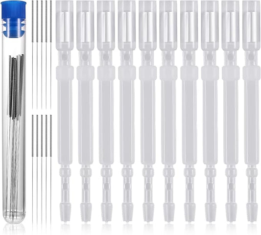 10pcs Bl Touch Probe Pin Replacement, Smart Automatic Bed Leveling Sensor Probe Tips Replacement with 10pcs 3D Printer Nozzle Cleaning Needles Suitable for Bltouch, CR Touch