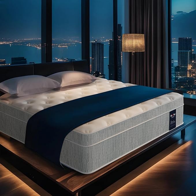 Full Size Mattress, 14 Inch Hybrid Mattress in a Box, Cooling Gel Memory Foam and Individual Pocket Springs, Soft & Breathable, Pain Relief, Fiberglass-Free, CertiPUR-US Certified-Medium Firm