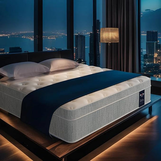 Full Size Mattress, 12 Inch Hybrid Mattress in a Box, Cooling Gel Memory Foam and Individual Pocket Springs, Soft & Breathable, Pain Relief, Fiberglass-Free, CertiPUR-US Certified-Medium Firm