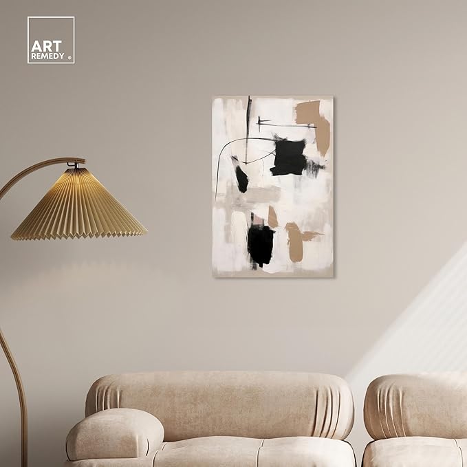 Art Remedy Strings in Abstraction Canvas Muted Abstract Wall Art, Gallery Wrapped, 20" x 30"