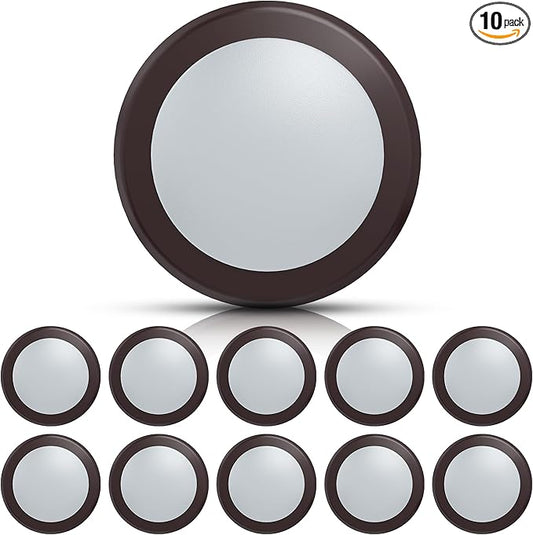ECOELER 5/6 Inch Dimmable LED Disk Downlight, 16.5W, 1000Lm, 5000K Daylight, Low Profile Surface Mount Ceiling Light for Hallway, Office, Closet, ETL Listed, Bronze, 10 Pack