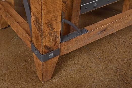 Sunset Trading Rustic City Counter Height Table, Natural Oak