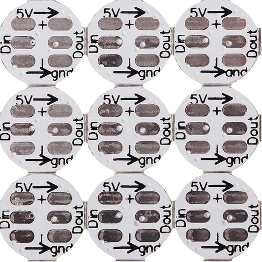 BTF-LIGHTING WS2812B 100PCS 5050SMD Individually Addressable Smart RGB LED Pixel for Arduino Single 1-led RGB LED Module Pixels Color Light White PCB Only DC5V Christmas(No Adapter or Controller)
