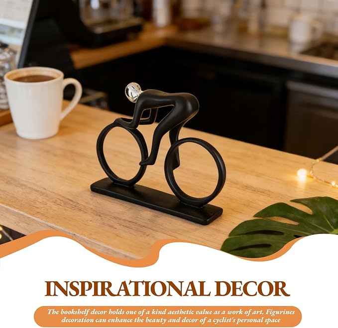 Abstract Sculpture, Home Decor Statues Abstract Art Statue Resin Bike Figurine Decorative Objects Home Decor Modern Living Room Office Shelf Table