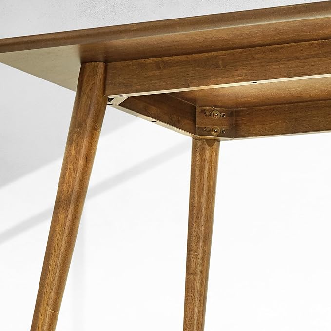 Acacia Wilma 48" Solid Wood Dining/Kitchen Table - Natural Oak, Perfect for Dining Room, Patio, or Work Desk