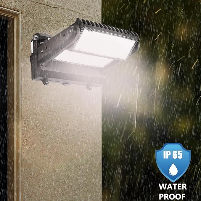 Rotatable LED Wall Pack Light with Dusk to Dawn Photocell, 100W 14000LM 600-800W HPS/HID Equiv., 5000K Daylight ETL Commercial Outdoor Security Lighting for Warehouse, Entrance, Parking, Garage