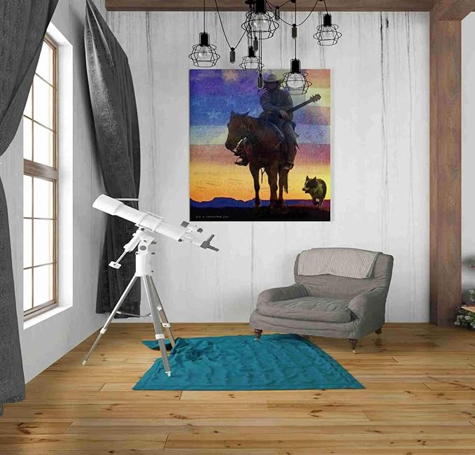 Epic Graffiti 'American Cowgirl' by Chris Vest, Canvas Wall Art, 26"x30"