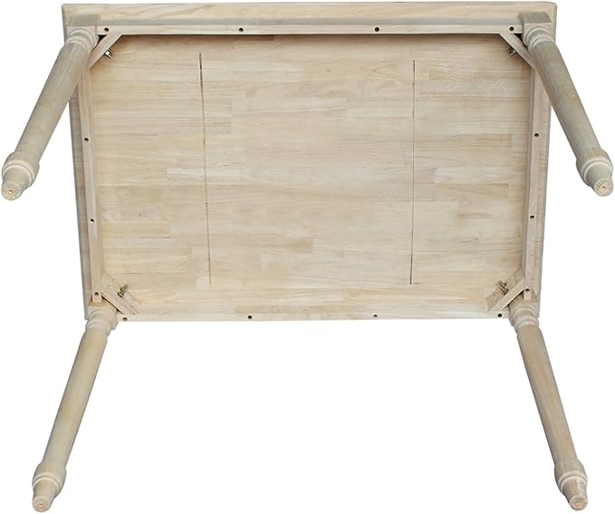 IC INTERNATIONAL CONCEPTS Solid Wood Top Table - Turned Legs
