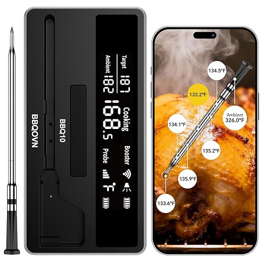 Smart Wireless Meat Thermometer (1, White, Small)