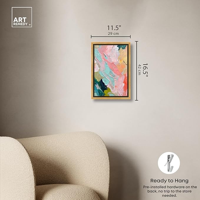Art Remedy Pastel Layers Canvas Pastel Wall Art, Gold Frame, 10" x 15"
