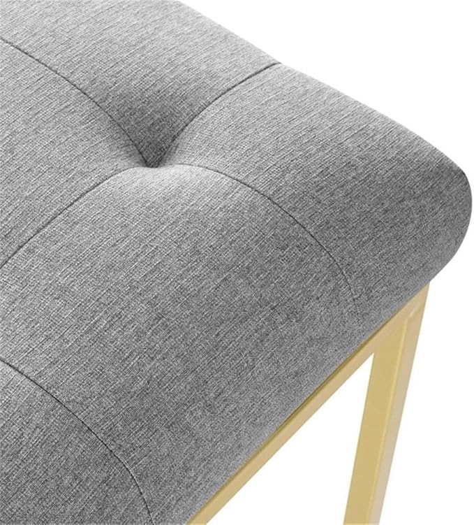 Modway Privy Upholstered Gold Stainless Steel Dining Chair in Gold Light Gray