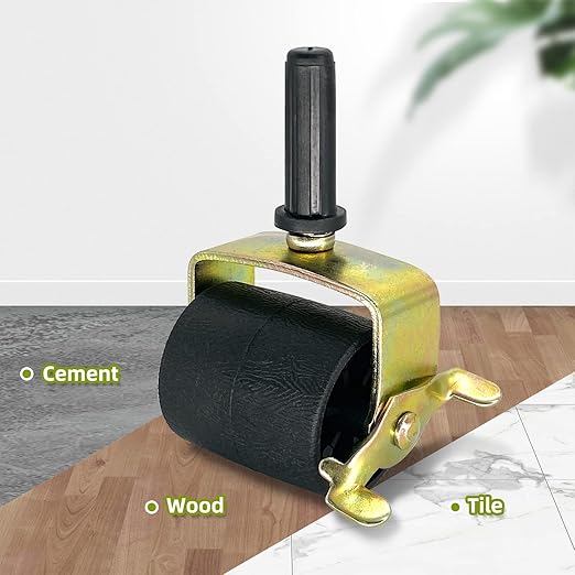 6 PCS Heavy Duty Locking Metal Casters for Bed Frame Replacement Parts, Rollers, Wheels for Furniture Socket