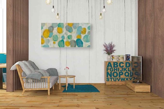 Epic Graffiti 'Painted Pebbles' by Silvia Vassileva, Canvas Wall Art, 40"x20"